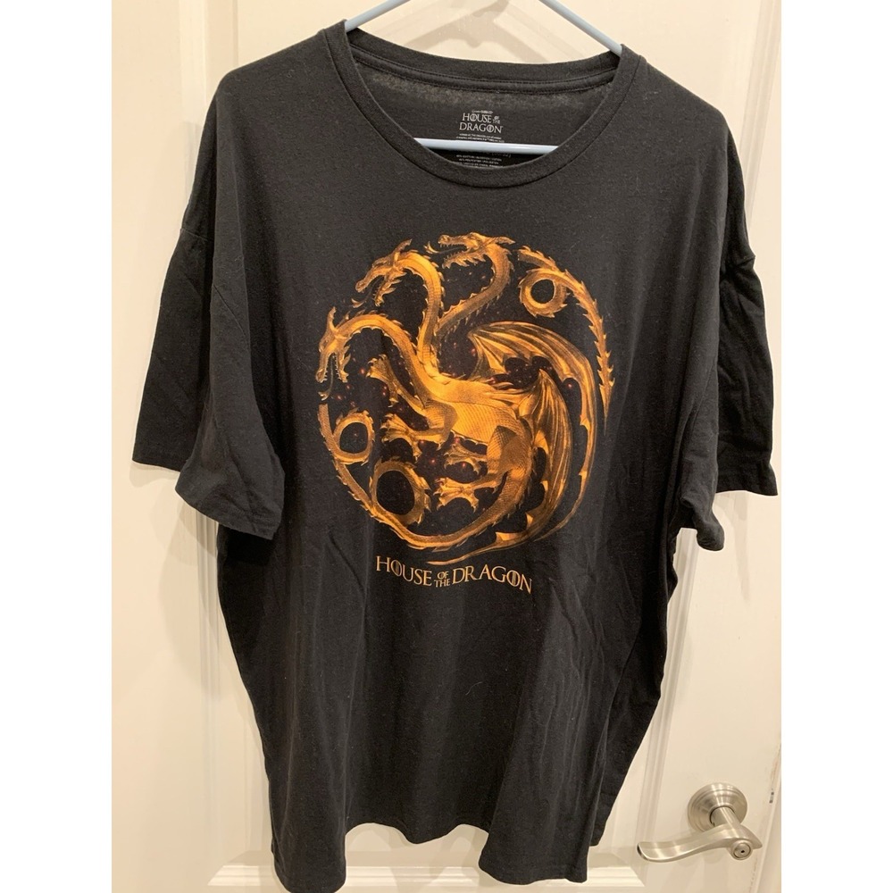 Game of Thrones Adult‎ T-Shirt - House of Dragon Targaryen Logo 2X
